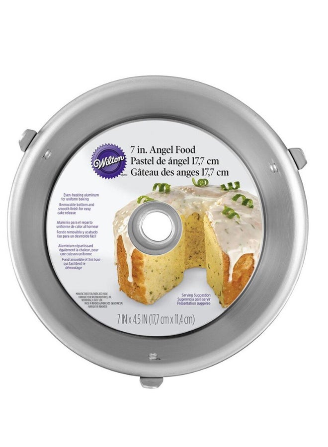 Angel Food Cake Bakeware Pan Silver 10x4inch