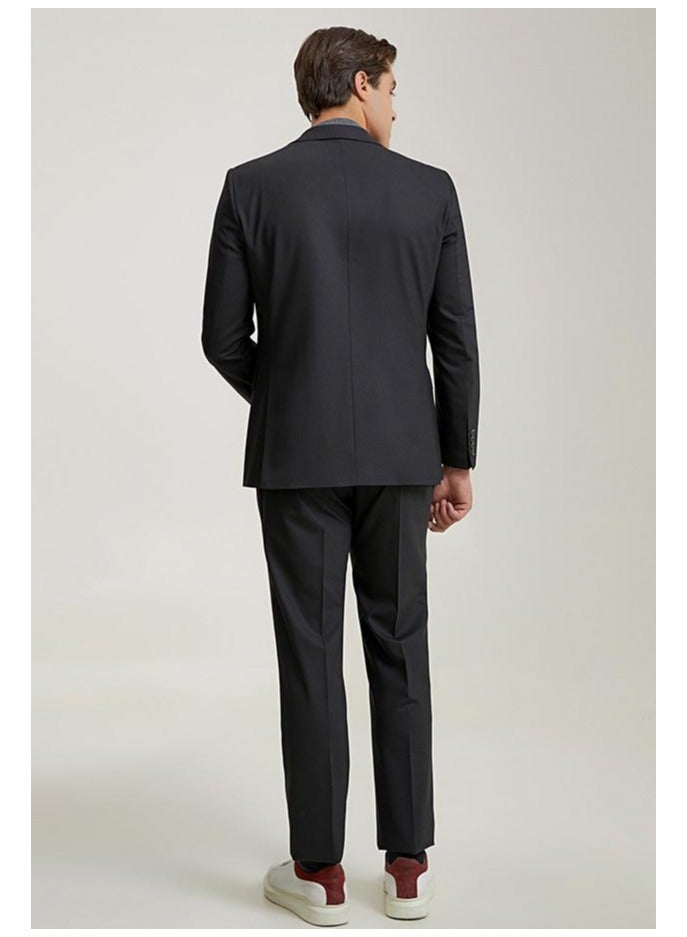 Ds Damat Black Classic Suit -41% Wool