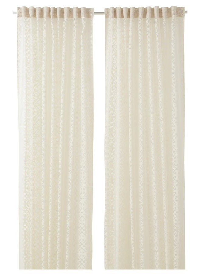 GOKVÄLLÅ Curtain, off-white, 145x300 cm