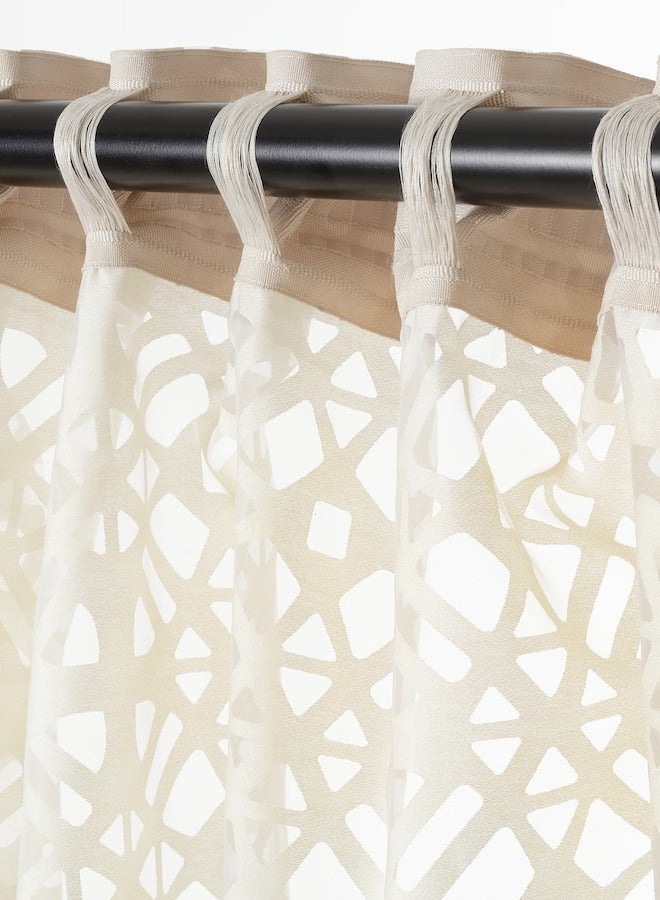 GOKVÄLLÅ Curtain, off-white, 145x300 cm