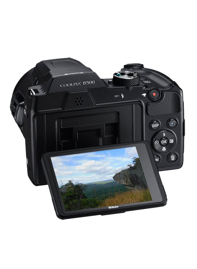 Coolpix B500 Point And Shoot Camera 40X Wide Optical Zoom-Nikkor Ed Glass Lens 16Mp With Tilt Lcd Screen, Built-In Wi-Fi, Nfc tooth