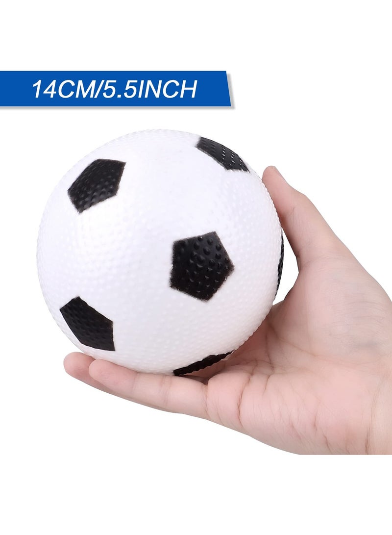 Mini Soft Toddler Soccer Ball, 5.5inch Mini Soccer Ball with Air Pump Small Soccer Ball for Toddlers and Babies Black and White Baby Soccer Ball(4 Pack)