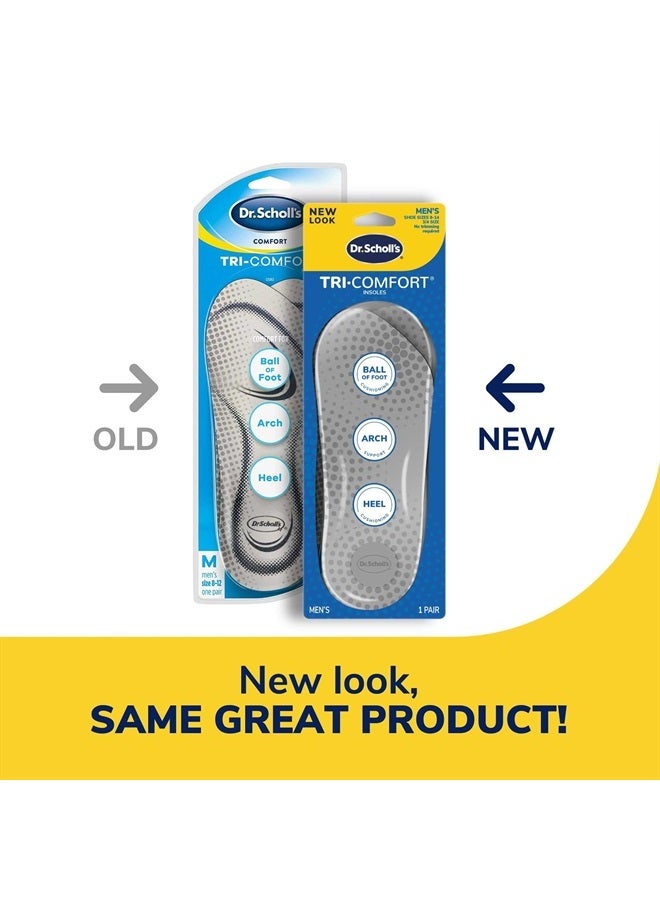 Comfort Tri-Comfort Insoles for Men, 1 Pair, Size 8-12
