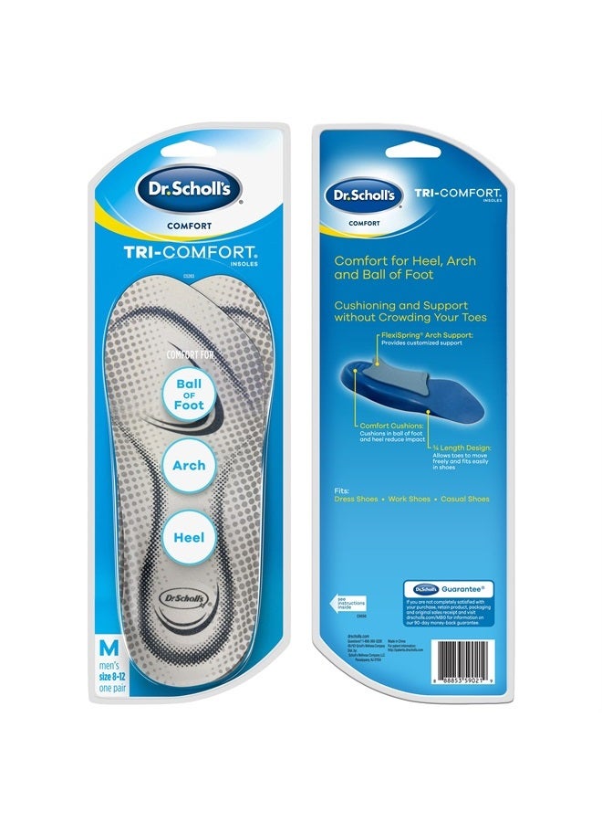 Comfort Tri-Comfort Insoles for Men, 1 Pair, Size 8-12