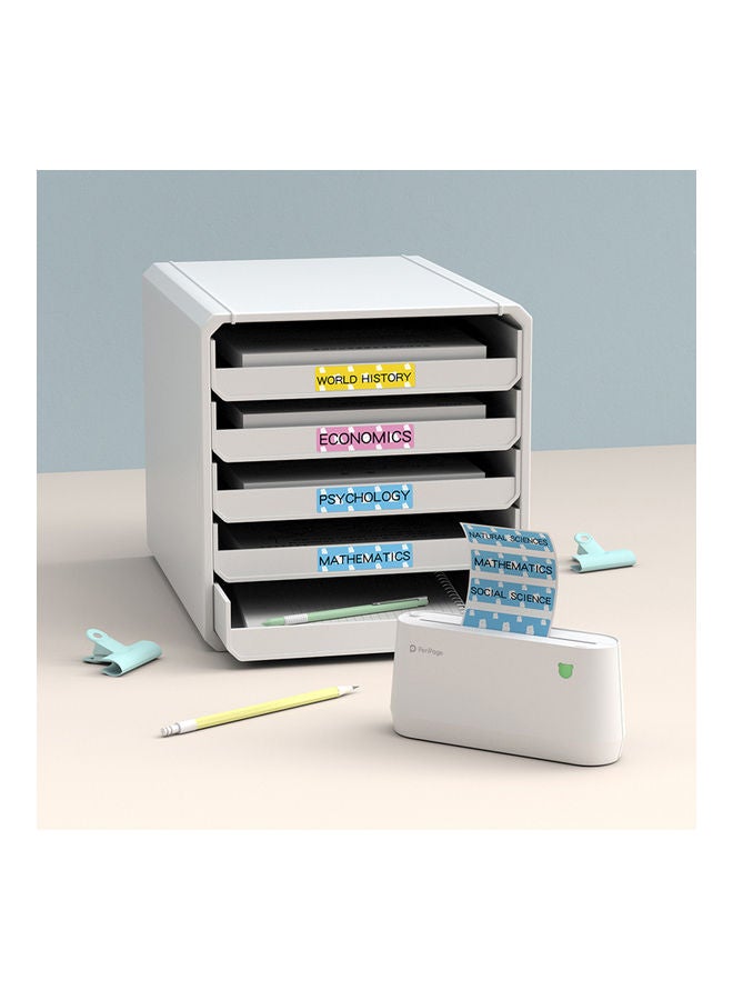 A9 Max Mini Portable Photo Mobile Printer White