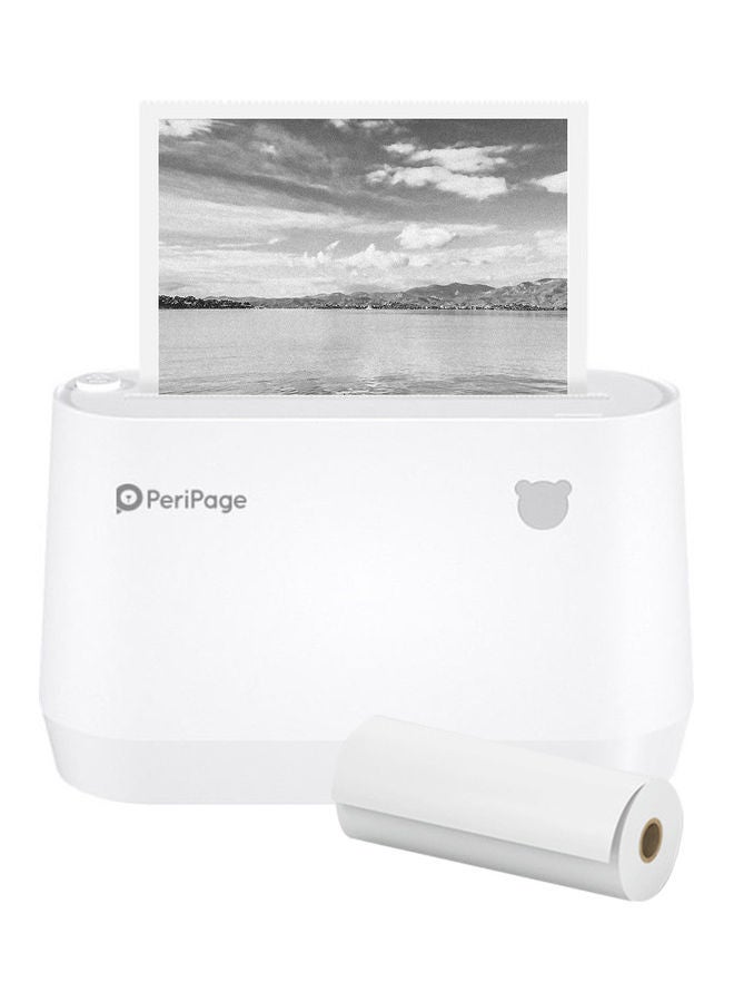 A9 Max Mini Portable Photo Mobile Printer White