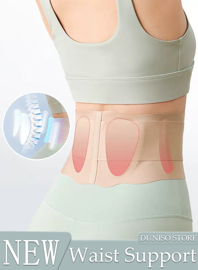 Waist Support Belt for Lower Back Pain Relief Sciatica, Scoliosis, Herniated Disc, Breathable Back Support Belt for Women Men, Adjustable Lumbar Support Brace Body Shape Waist Trainer