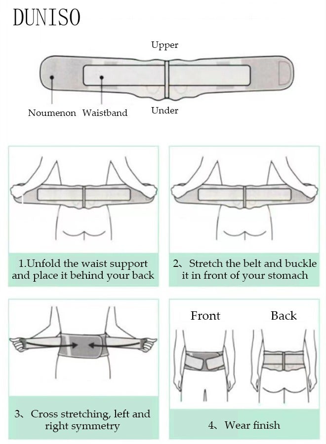 Waist Support Belt for Lower Back Pain Relief Sciatica, Scoliosis, Herniated Disc, Breathable Back Support Belt for Women Men, Adjustable Lumbar Support Brace Body Shape Waist Trainer