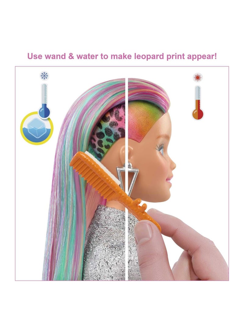 Barbie ​Leopard Rainbow Hair Doll Blonde With Color Change Hair