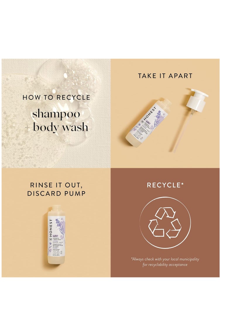 The Honest Company 2-in-1 Cleansing Shampoo + Body Wash | Gentle for Baby | Naturally Derived, Tear-free, Hypoallergenic | Lavender Calm, 10 fl oz