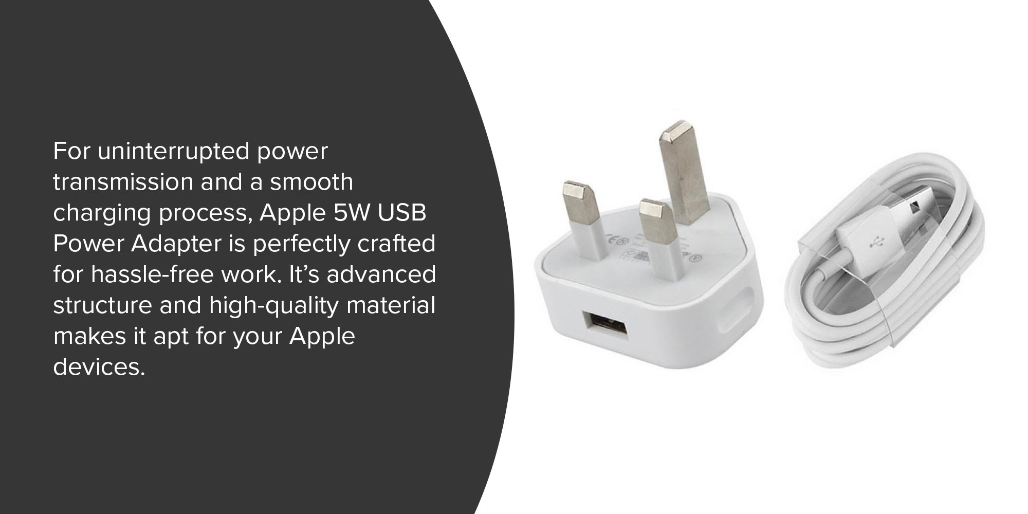 USB Power Adapter 5W White