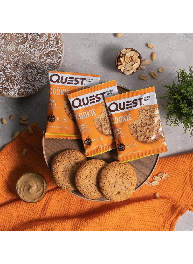 Quest Protein Cookie Peanut Butter Flavor 58g Pack of 12