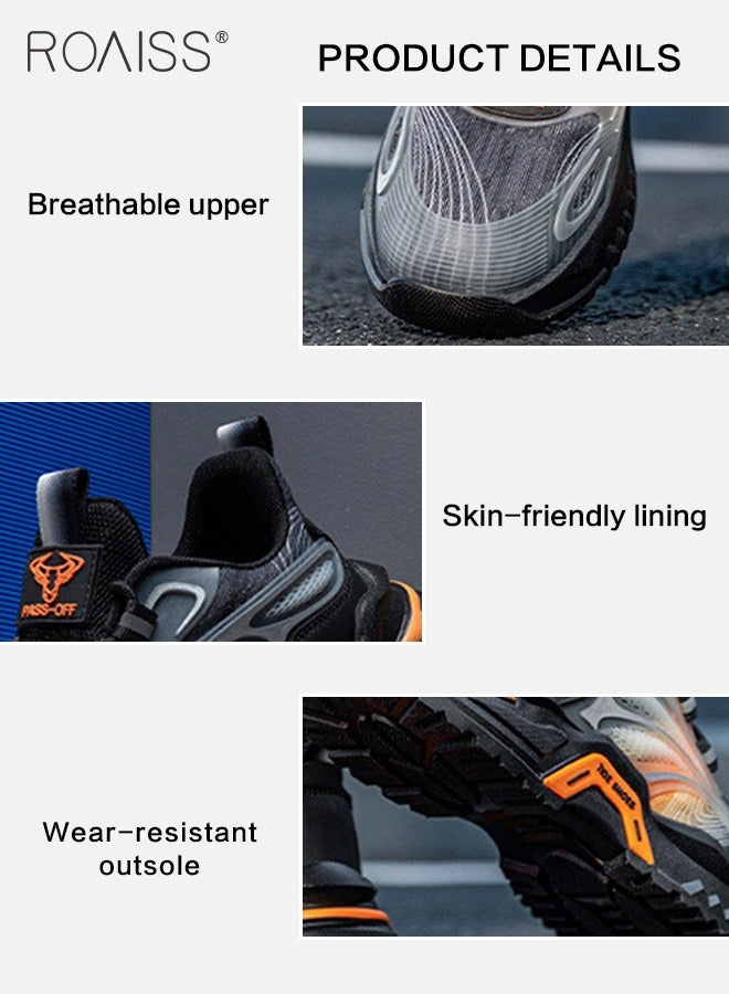 Men Breathable Mesh Sneakers Soft and Thick Sole Heightening Casual Sports Shoes Running Shoes Non Slip and Wear Resistant