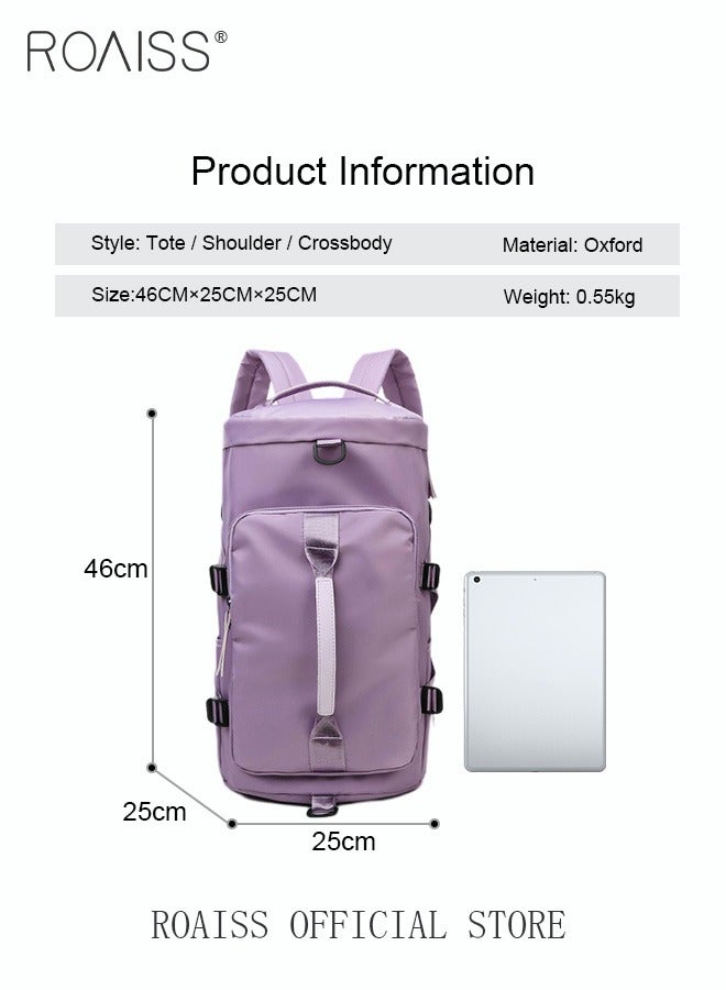 Multipurpose Gym Duffel Bag Sports Backpack Portable Waterproof Luggage Handbag Wet and Dry Separation Shoes Compartment Crossbody Bag for Women Yoga Travel