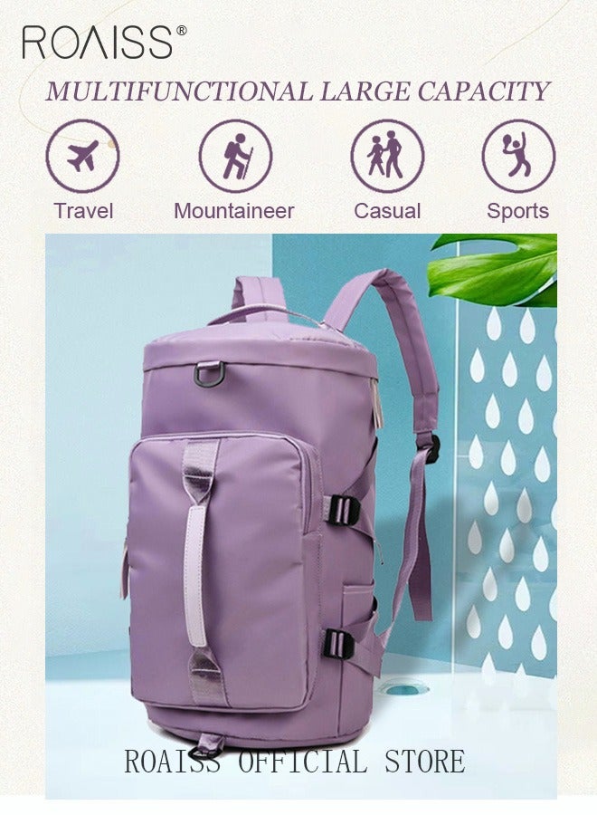 Multipurpose Gym Duffel Bag Sports Backpack Portable Waterproof Luggage Handbag Wet and Dry Separation Shoes Compartment Crossbody Bag for Women Yoga Travel