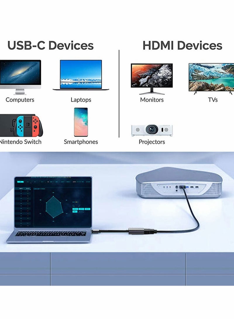 USB Type C to HDMI Adapter Type-C Converter 60Hz 4K Resolution Compatible with MacBook Pro 2019/2018/2017, Air Galaxy XPS15 Surface Book and More