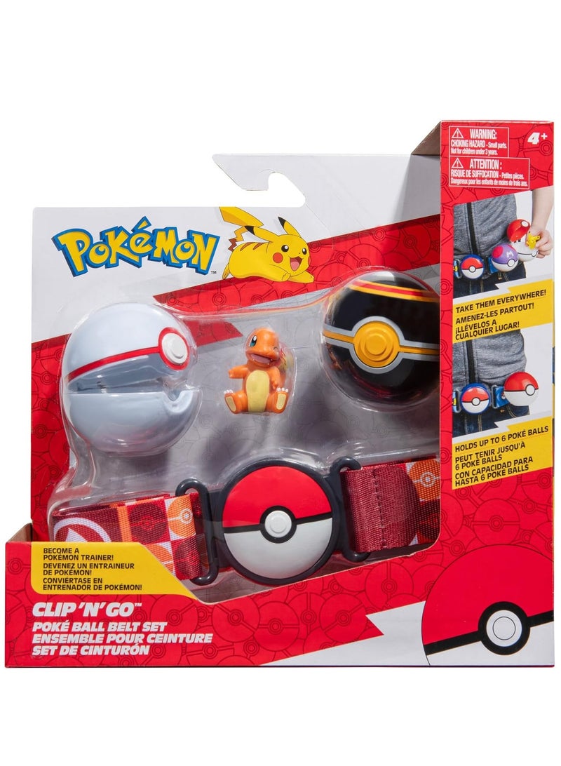 Pokemon Clip N Go Charmander Poke Ball Belt Set