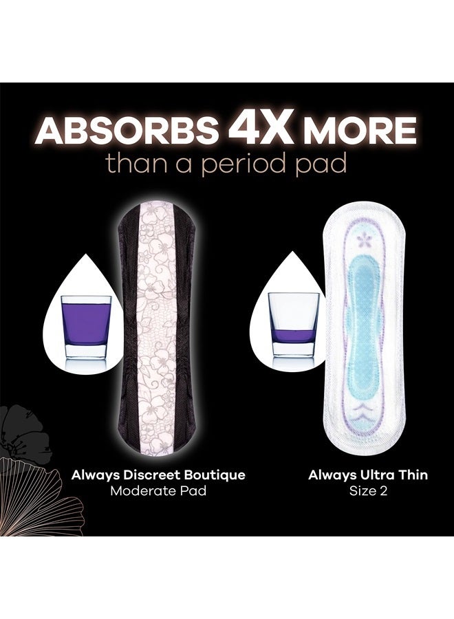 Boutique Incontinence Pads, for Bladder Leaks, Extra Heavy Absorbency, Long Length, 40 CT (Packaging May Vary)