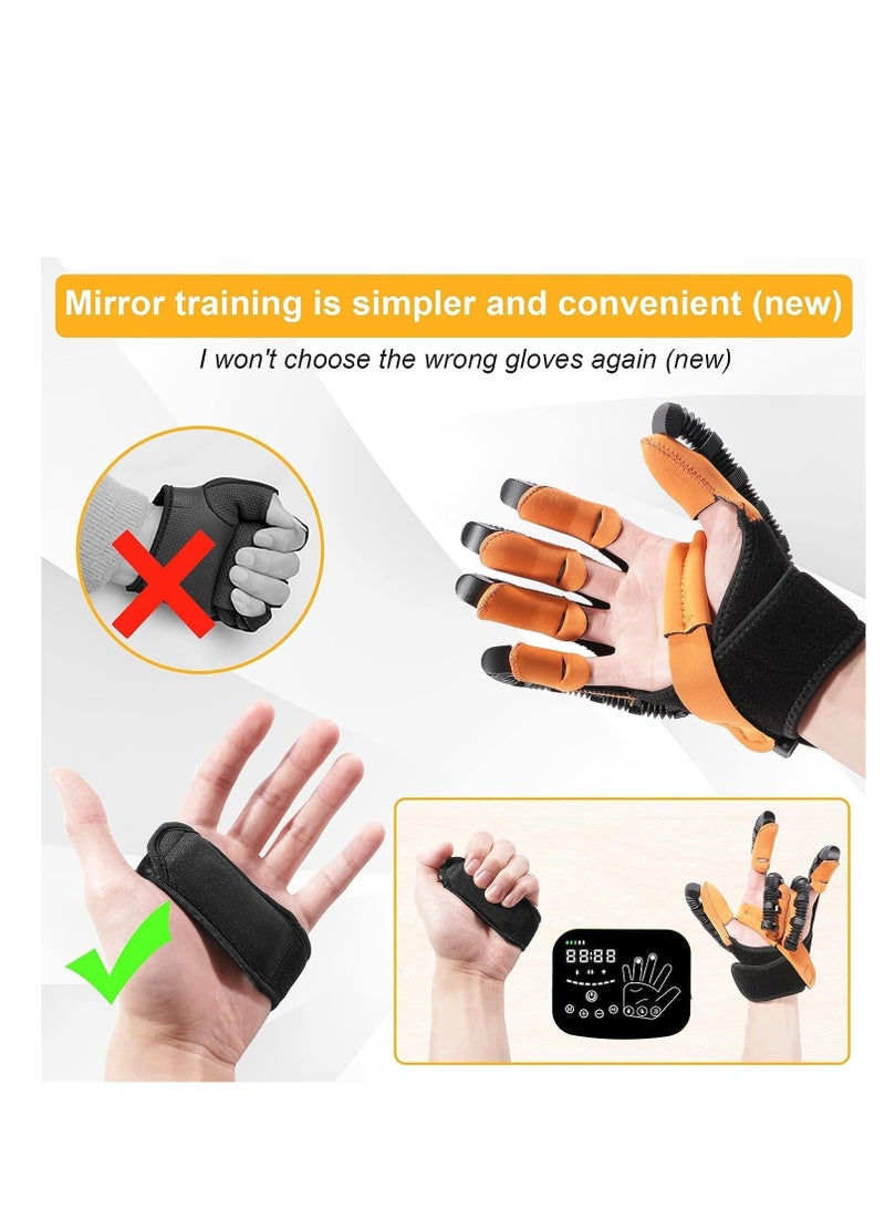 COOLBABY Upgraded Finger Rehabilitation Robot Gloves,rehabilitation Gloves (Left-XL)