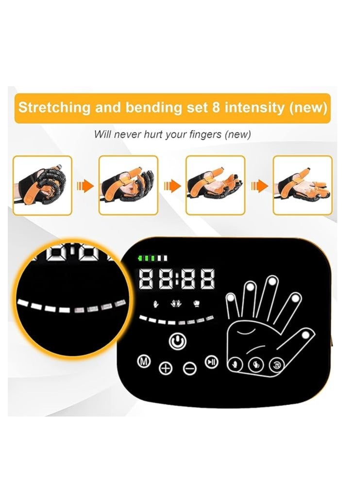 COOLBABY Upgraded Finger Rehabilitation Robot Gloves,rehabilitation Gloves (Left-XL)