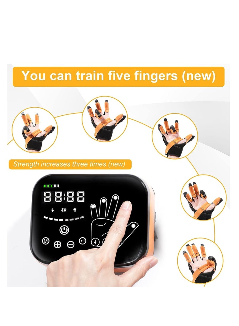 COOLBABY Upgraded Finger Rehabilitation Robot Gloves,rehabilitation Gloves (Left-XL)