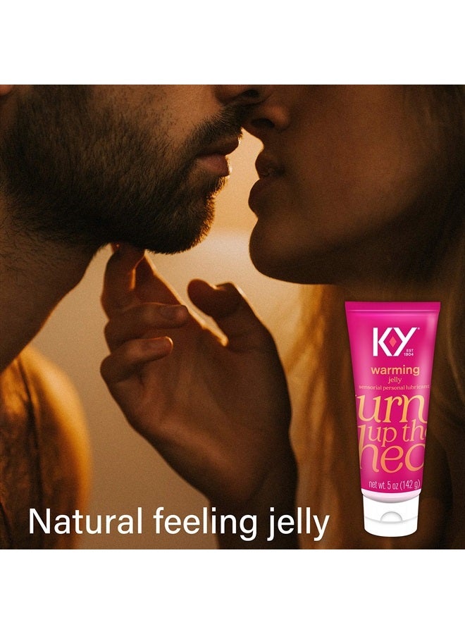 Warming Jelly Lube, Sensorial Personal Lubricant, Glycol Based Formula, 5 fl oz (Pack of 1)