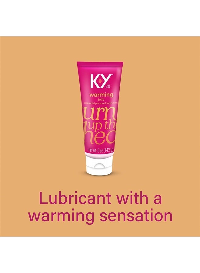 Warming Jelly Lube, Sensorial Personal Lubricant, Glycol Based Formula, 5 fl oz (Pack of 1)