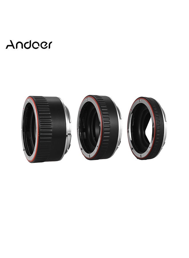 Brand New Upgraded Macro Extension Tube Set 3-Piece 13mm+21mm+31mm Auto Focus Extension Tube Rings for Canon EOS Camera Body and Lens of The 35mm SLR