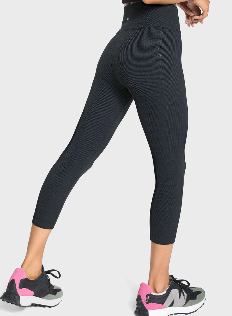 Ringer Rib High Rise Capri