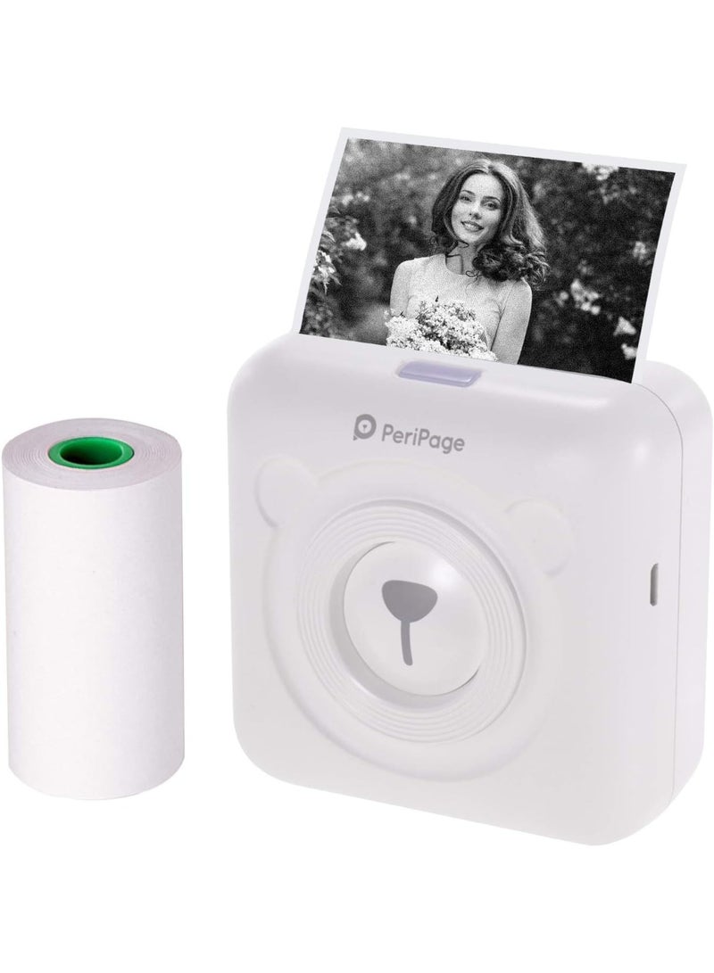 PeriPage Mini Pocket Wireless BT Thermal Printer Picture Photo Label Memo Receipt Paper Printer with USB Cable Support for Android iOS Smartphone Windows