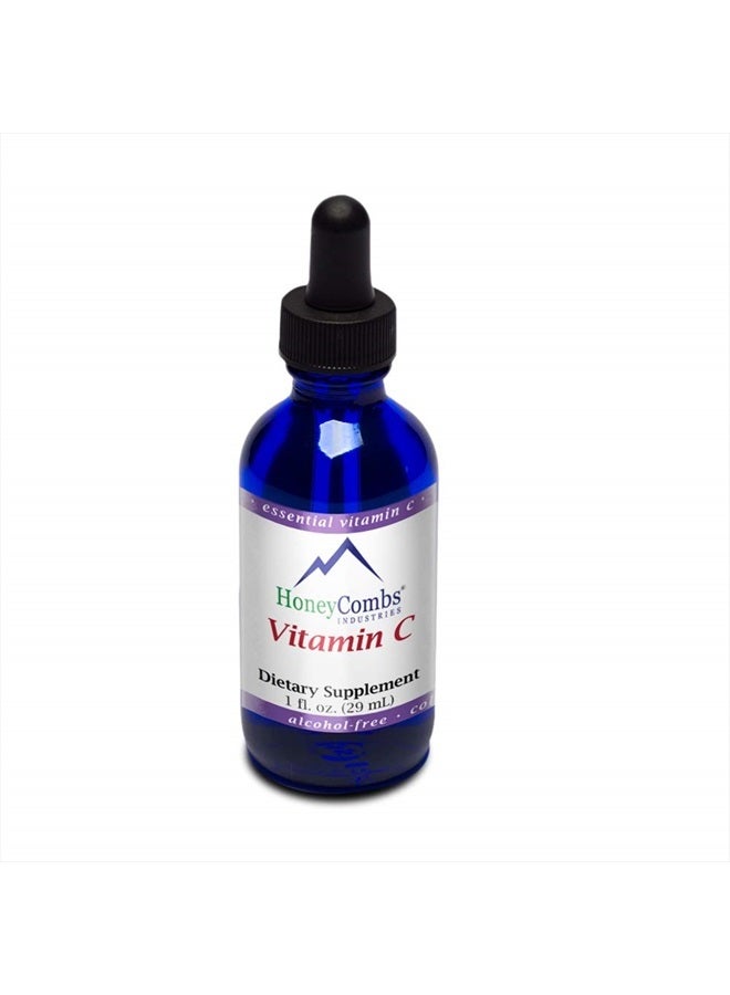 Vitamin C Liquid – Alcohol-Free Oral Vitamin C Drops - Liquid Vitamin C for Skin, Bones & Joint Health – Vitamin C Immune Supplement – Vegan, Non-GMO Vitamin Liquid Extract for Kids & Adults (1 oz.)