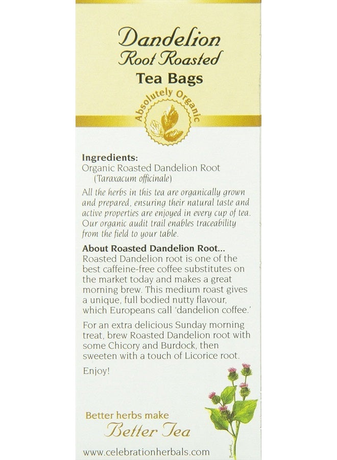 CELEBRATION HERBALS Dandelion Root Roasted Tea Organic 24 Bag, 0.02 Pound