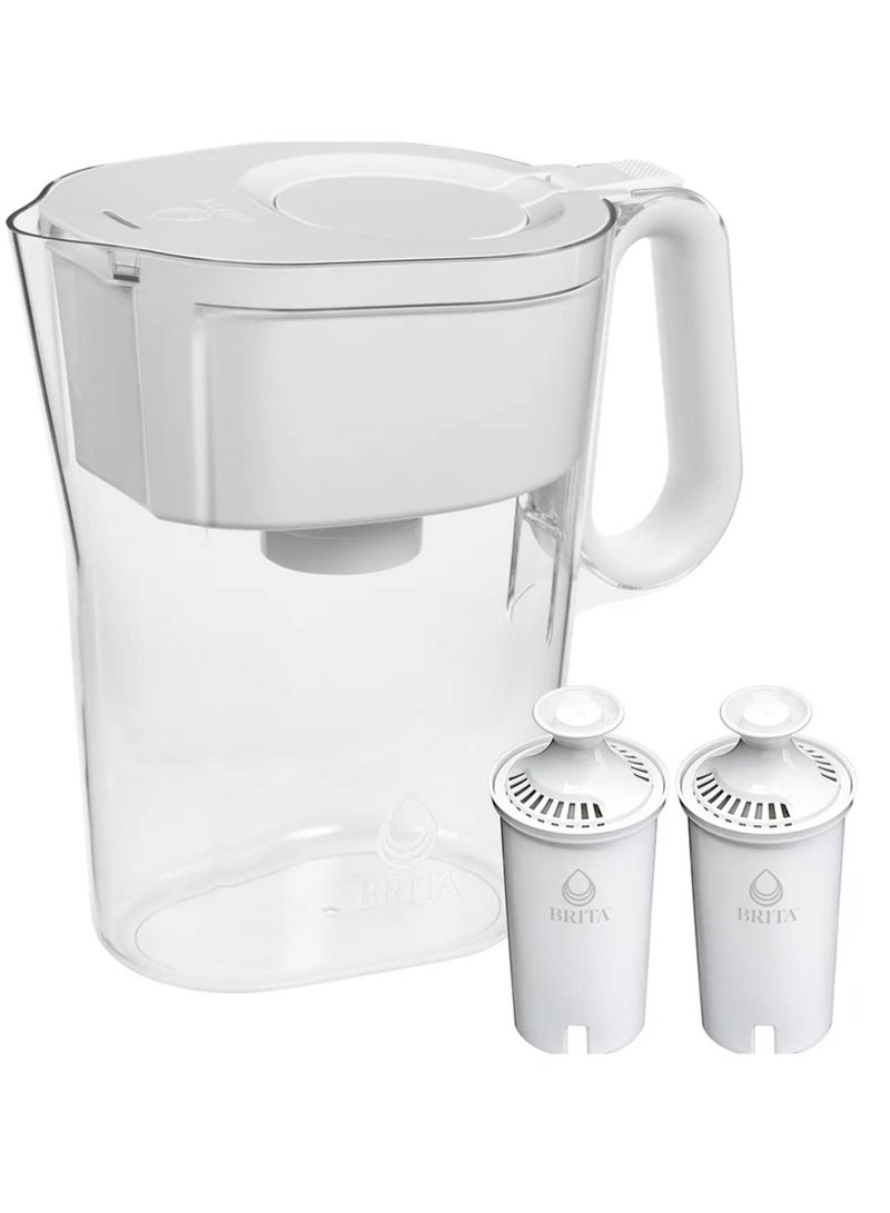 Large 10 up Water Filter Pitcher with Smart Light Filter Reminder and 2 Standard Filters BPA Free