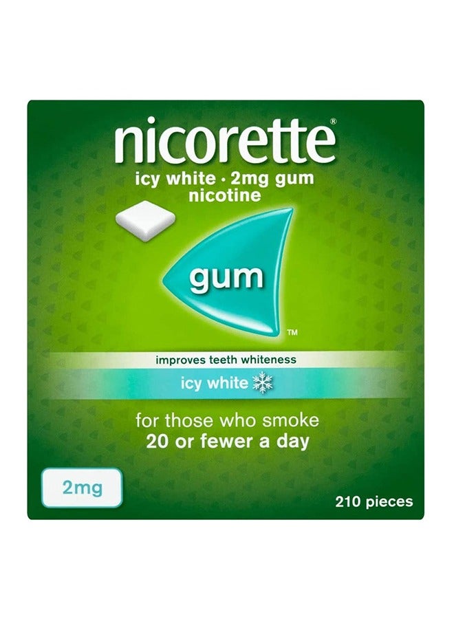 210-Piece Icy White Chewing Gum 2mg