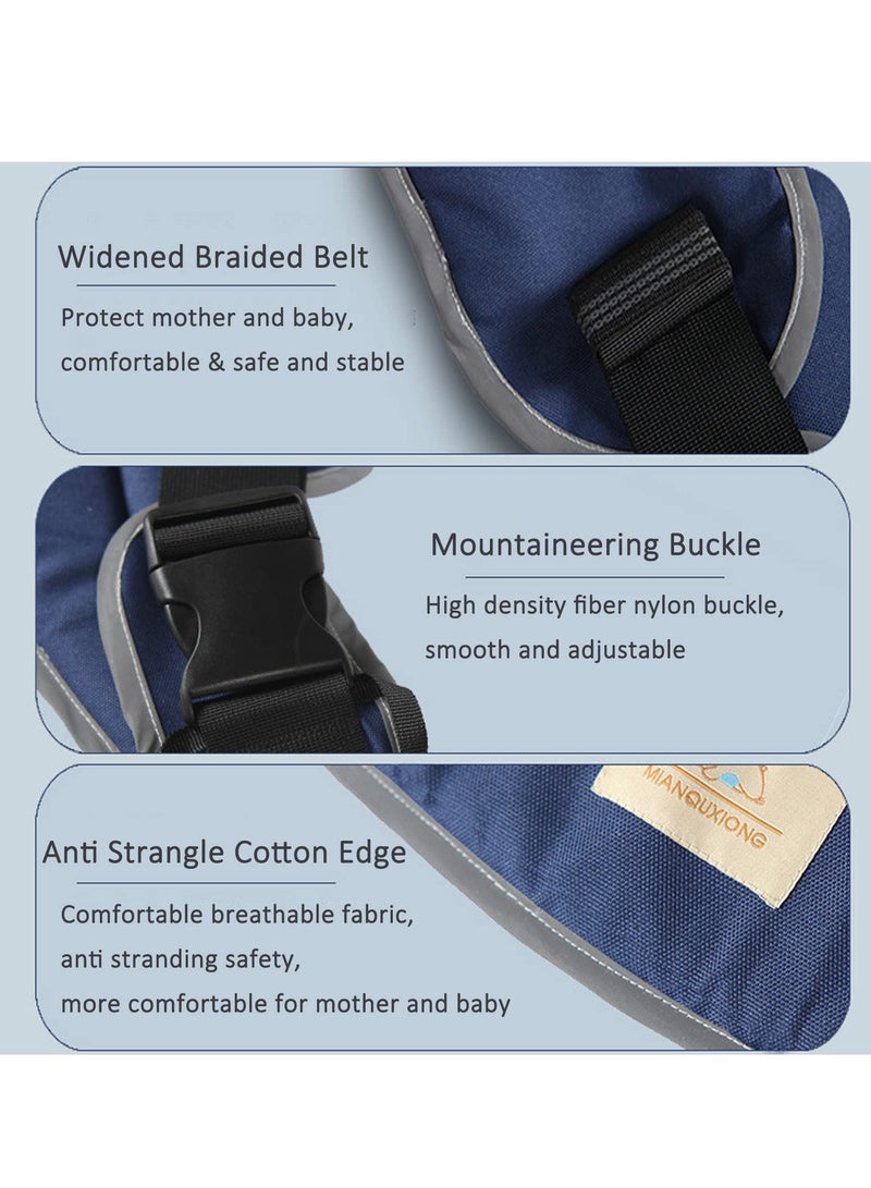 Toddler Carrier, Portable Adjustable Child Sling, Ergonomic One Shoulder Labor Saving Polyester Half Wrapped Toddler Sling with Anti-Slip Particles, for Children 6-36 Months