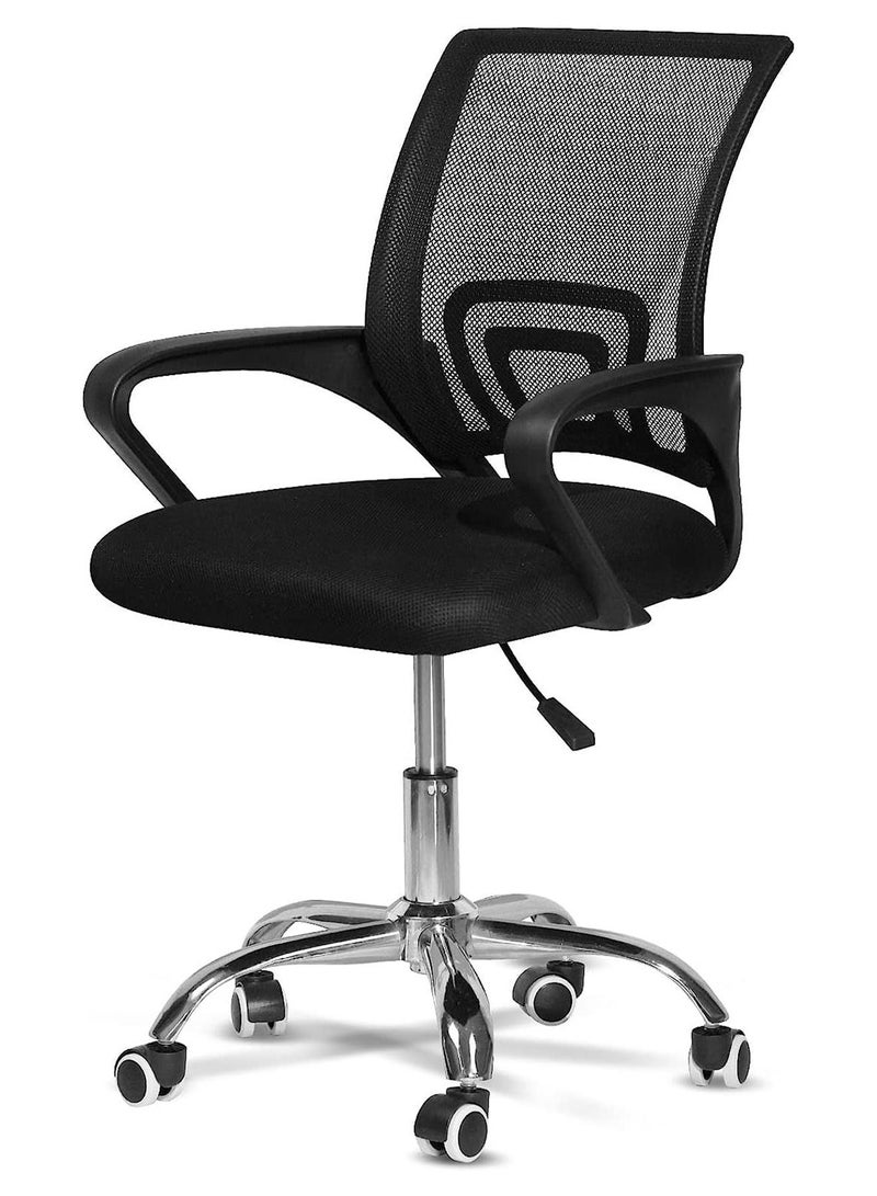 Office Mid Back Desk Chair Computer Ergonomic Mesh Chair with Armrest Swivel and Lumbar Support