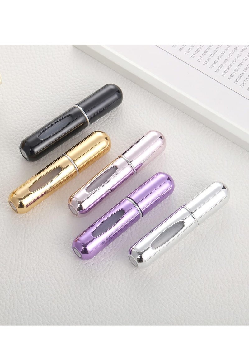 VONOVO portable mini refillable perfume atomizer bottle atomizer travel size spray bottles accessories 5 sets of 5 ml / 0.2 oz