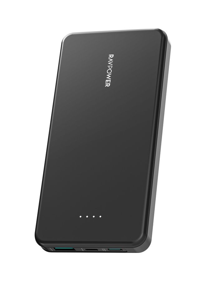 10000 mAh PD Pioneer 10000mAh 15W 3-Port Power Bank RP-PB1215 Black