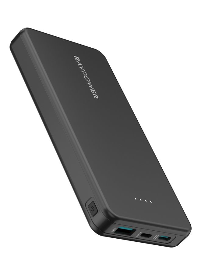 10000 mAh PD Pioneer 10000mAh 15W 3-Port Power Bank RP-PB1215 Black