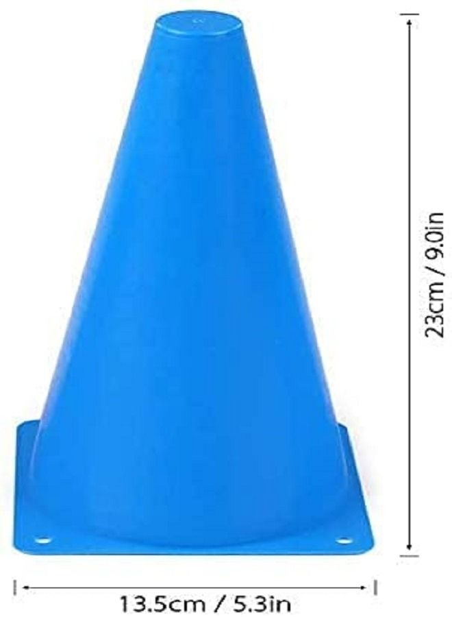 Agility Marker Cone Set for Athletics and Social Distancing Traffic Cones Outdoor Sport Cones for Kids Football Soccer Training Cones 10 Pack- 23cm