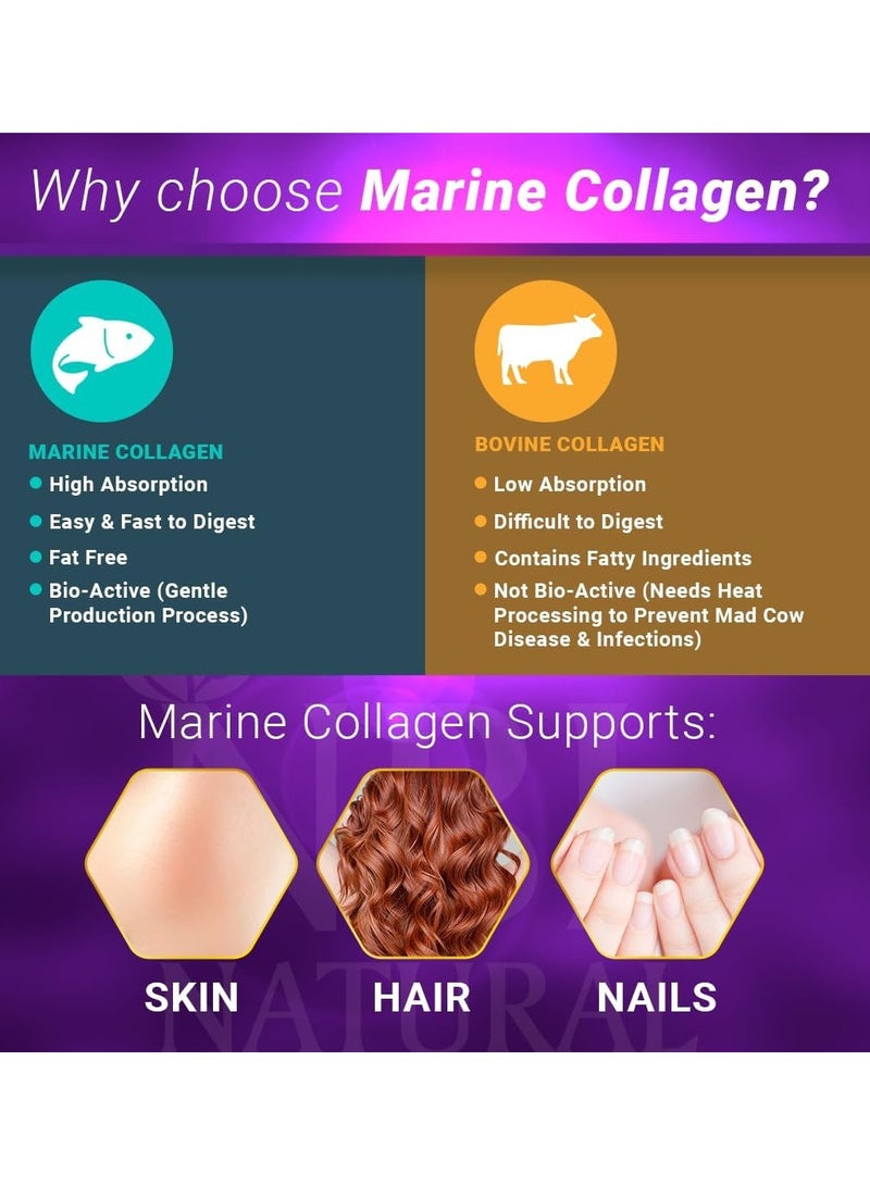 Hydrolysed Marine Collagen 2500 Mg With Hyaluronic Acid, Resveratrol, Biotin, Selenium And Vitamin C, 120 Tablets
