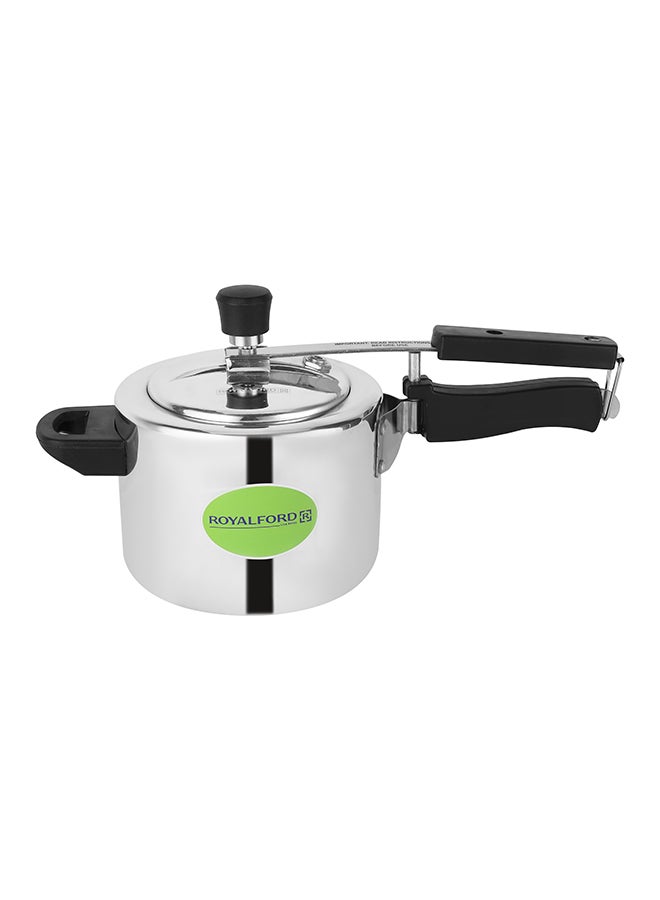 Royalford 5 liter and 3 liters Aluminum Pressure Cooker Combo- RF12554/ Equipped with Improved Pressure Regulator and Inner Lid/ Durable Construction with Firm and Comfortable Handles Multicolor 5Liters