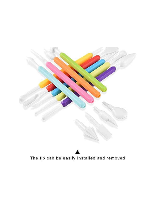 Pcs Icing Fondant Tools Set for Cake Decorating, Modelling Fondant Kit with 18 Different Shapes Sculpting for Flower Paste, Modelling Clay, Sugar Craft Tool, Baker Accessories Cakes