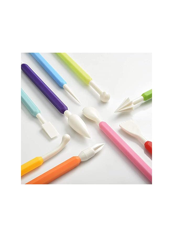Pcs Icing Fondant Tools Set for Cake Decorating, Modelling Fondant Kit with 18 Different Shapes Sculpting for Flower Paste, Modelling Clay, Sugar Craft Tool, Baker Accessories Cakes