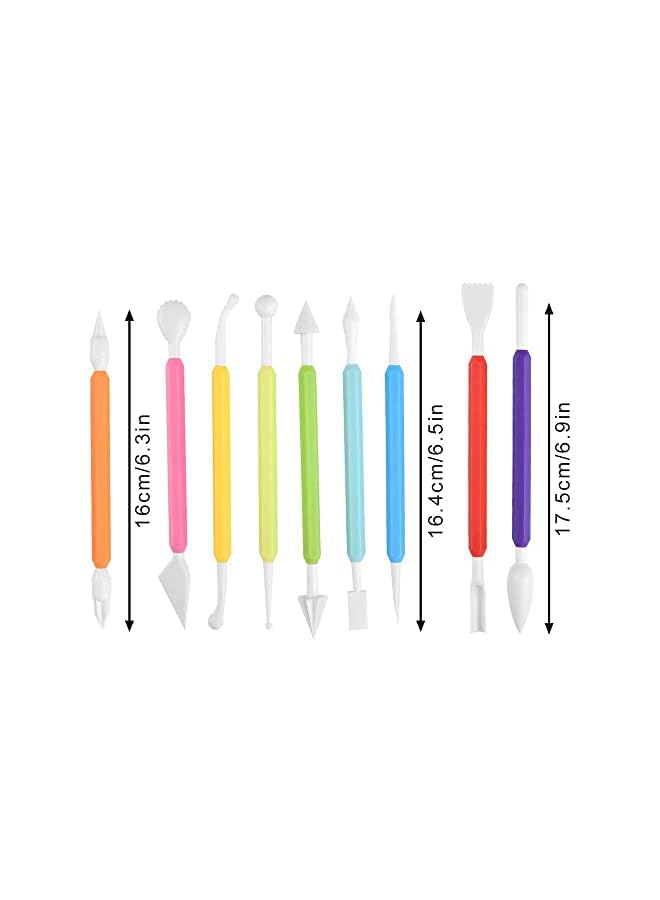 Pcs Icing Fondant Tools Set for Cake Decorating, Modelling Fondant Kit with 18 Different Shapes Sculpting for Flower Paste, Modelling Clay, Sugar Craft Tool, Baker Accessories Cakes