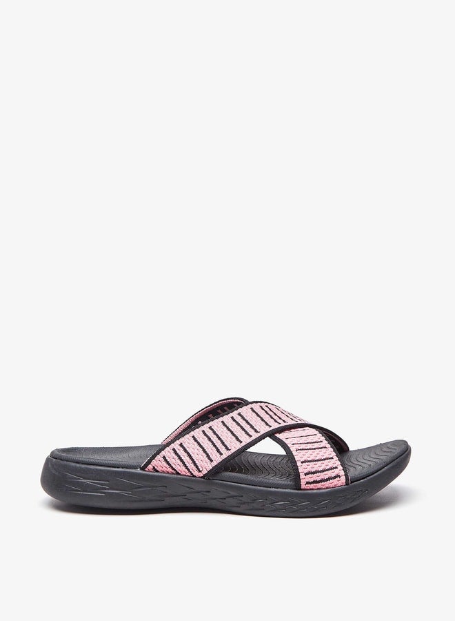 Women's Cross Strap Slip-On Sandals