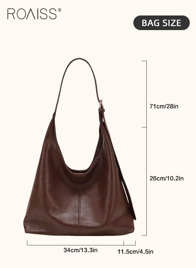 Casual Underarm Tote Bag for Women Fashionable and Versatile Large-Capacity Shoulder Commuter Bag Simple and High-End Handbag Convenient Magnetic Buckle Practical and Wear-Resistant