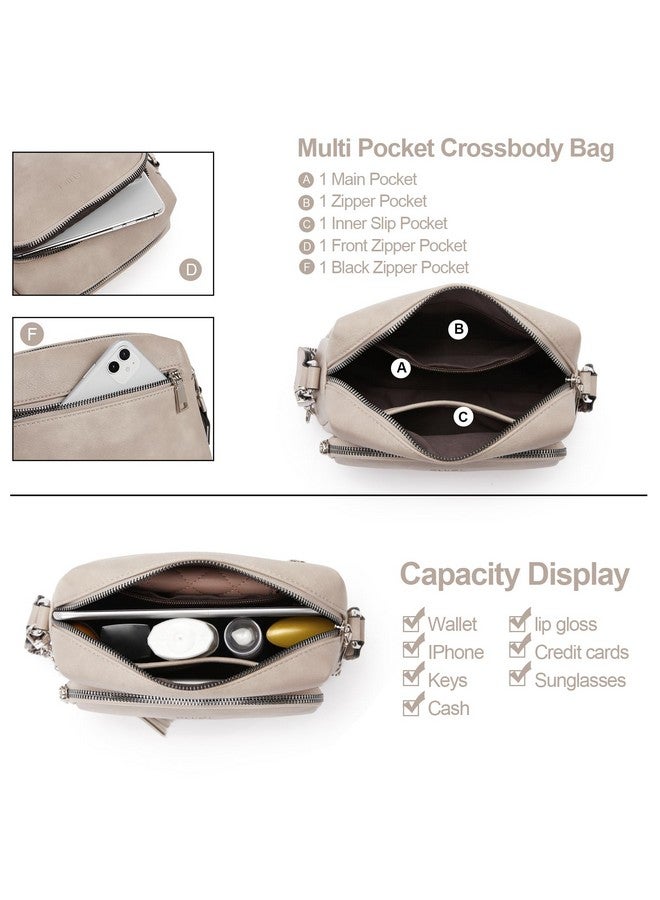 Crossbody Purses For Women Trendy Vegan Leather Crossbody Bags Shoulder Handbags With Adjustable Wide Strap