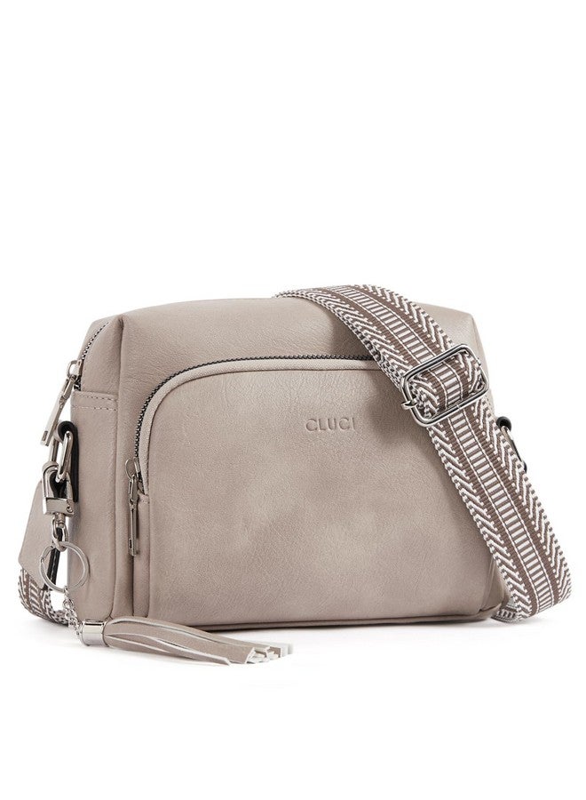 Crossbody Purses For Women Trendy Vegan Leather Crossbody Bags Shoulder Handbags With Adjustable Wide Strap