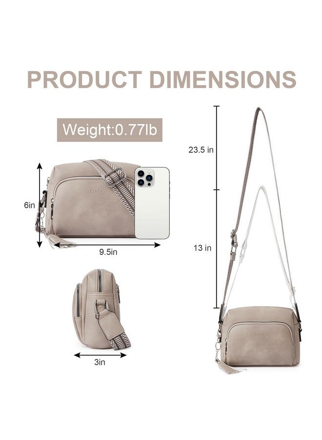Crossbody Purses For Women Trendy Vegan Leather Crossbody Bags Shoulder Handbags With Adjustable Wide Strap